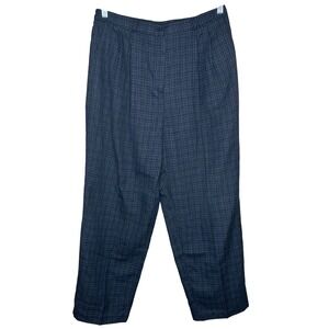 Liz Baker Essentials VTG‎ Plaid Pants Women's 16P Petite Pleated Career Casual